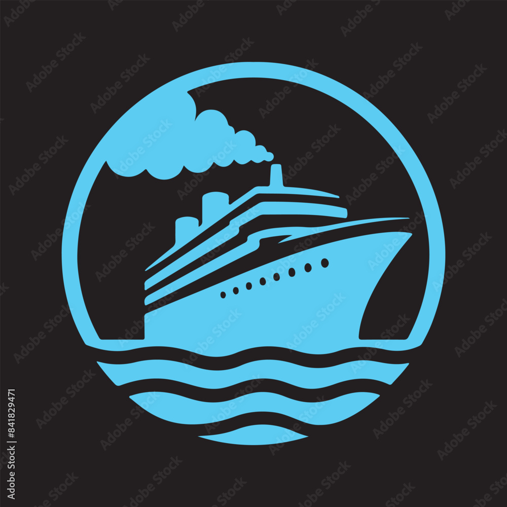 cruise ship vector silhouette design cruise ship vector silhouette design