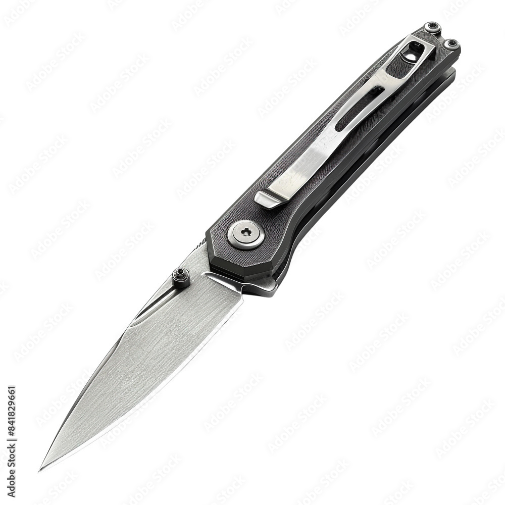 A sharp folding pocket knife with a stainless steel blade and a black handle, suitable for everyday carry and camping. A sharp folding pocket knife with a stainless steel blade and a black handle, suitable for everyday carry and camping.