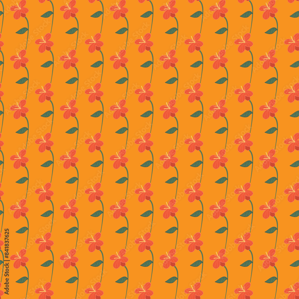 Hand drawn pressed flowers pattern Hand drawn pressed flowers pattern