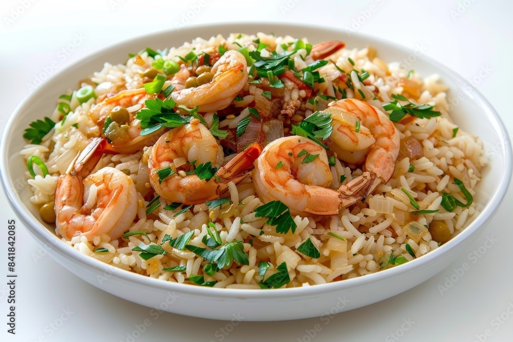 Exquisite Shrimp and Rice Pilaf with Aromatic Herbs Exquisite Shrimp and Rice Pilaf with Aromatic Herbs