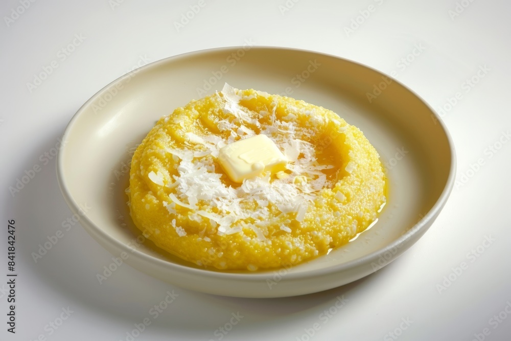 Homemade Basic Polenta with Buttery and Nutty Toppings Homemade Basic Polenta with Buttery and Nutty Toppings