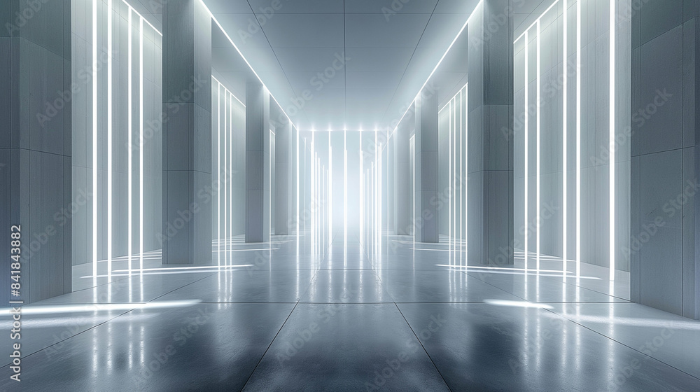 abstract, modern architectural space. It features vertical, illuminated strips of light that run parallel to one another, creating a sense of depth and dimension abstract, modern architectural space. It features vertical, illuminated strips of light that run parallel to one another, creating a sense of depth and dimension
