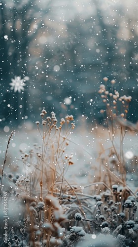 Wallpaper Mural With snowflakes softly falling, a snow-covered field comes into focus, offering a glimpse into the peaceful and magical ambiance of a winter wonderland Torontodigital.ca