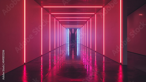 Schlanke Linien: Neonakzente in moderner Museumsarchitektur