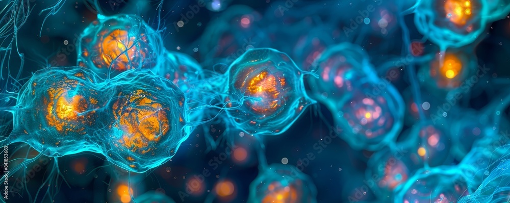High-resolution image of undifferentiated stem cells, emphasizing their ...
