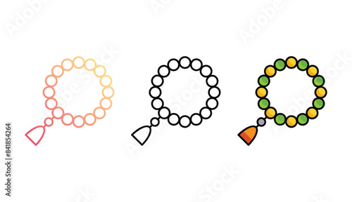 Beeds icon design with white background stock illustration