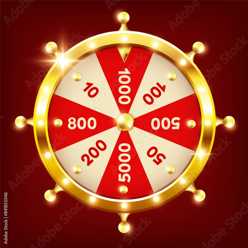 Wheel of Fortune. Vector 3D illustration.