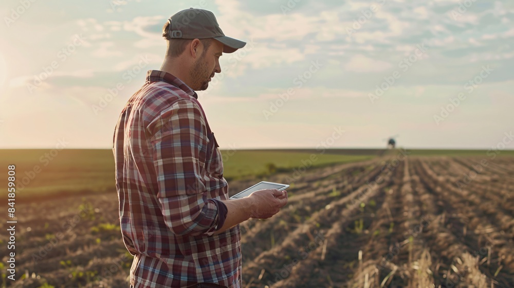 A drone pilot meticulously analyzes data collected from a field, utilizing a digital map to identify areas requiring attention or optimization. The image embodies the use of technology for precision A drone pilot meticulously analyzes data collected from a field, utilizing a digital map to identify areas requiring attention or optimization. The image embodies the use of technology for precision