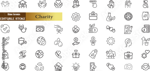 Graph, chart and diagram. Line icon set. Static analytical charts of economics, finance and business.