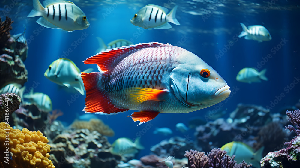 Naklejka premium fish in the sea