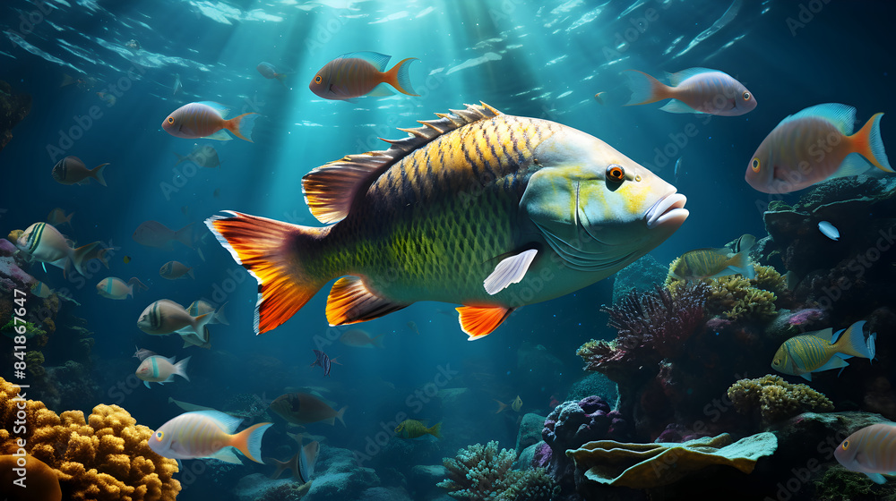 Naklejka premium fish in the sea