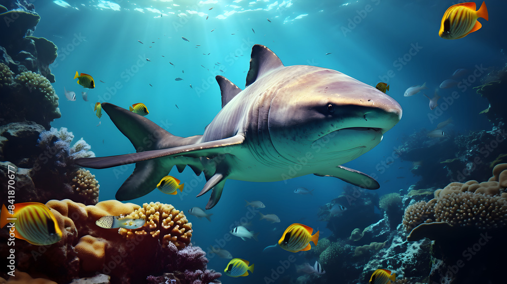 Fototapeta premium shark in the ocean