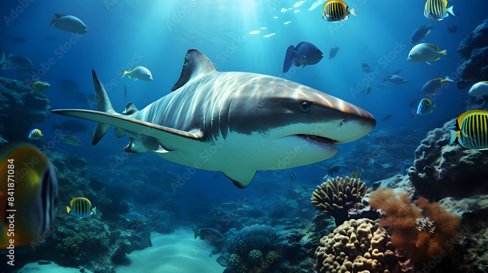 Fototapeta premium shark in the ocean