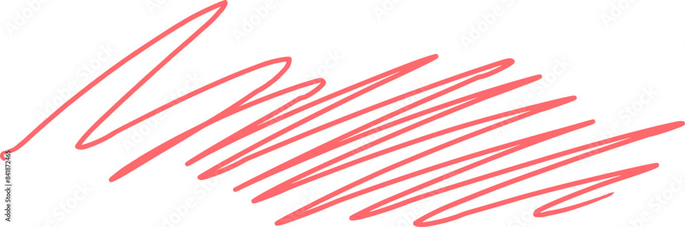 Obraz premium Scribble line,Marker pen underline and strike through strokes, Scribble Design Elements . 