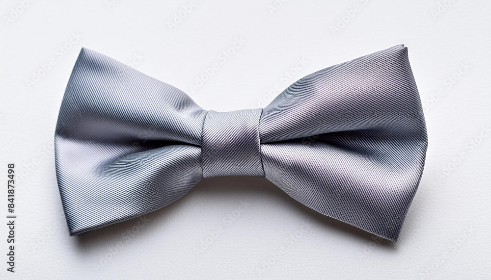 Grey bow tie on pure white background Grey bow tie on pure white background