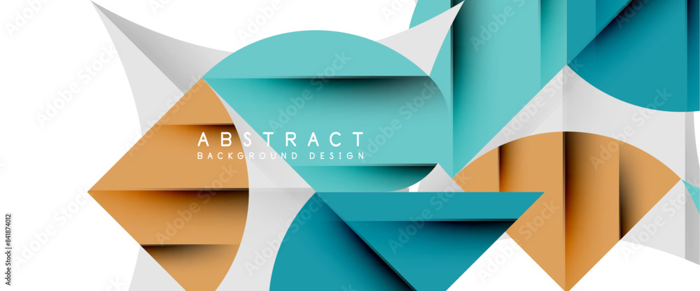 Minimal geometric elements on white. Petals, round triangles, star Minimal geometric elements on white. Petals, round triangles, star