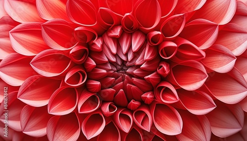 close up of red dahlia flower
