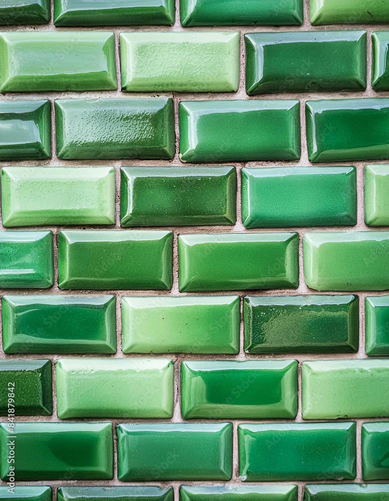 Old green tile brick wall background texture Old green tile brick wall background texture