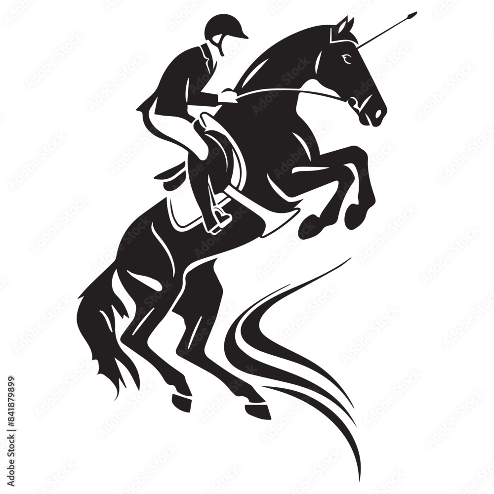 Flat design cowboy silhouette illustration Flat design cowboy silhouette illustration
