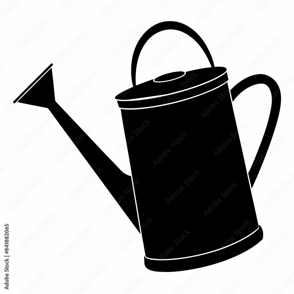 Watering can black silhouette illustration Watering can black silhouette illustration