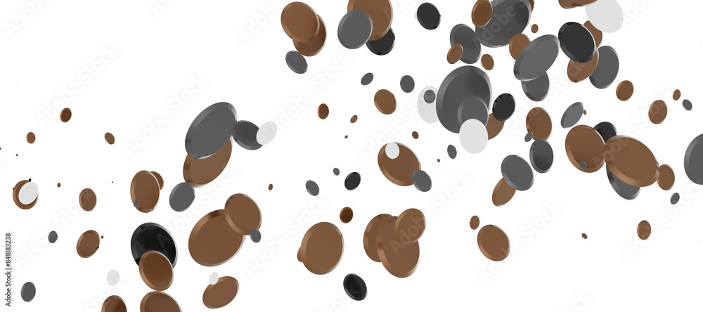 Radiant Festivity: Spectacular 3D Illustration Showcasing Radiating gold Confetti Radiant Festivity: Spectacular 3D Illustration Showcasing Radiating gold Confetti