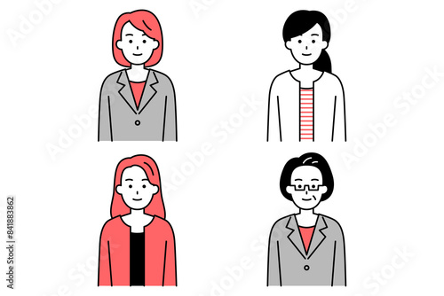 女性のビジネスパーソンのセット（ノーマル）