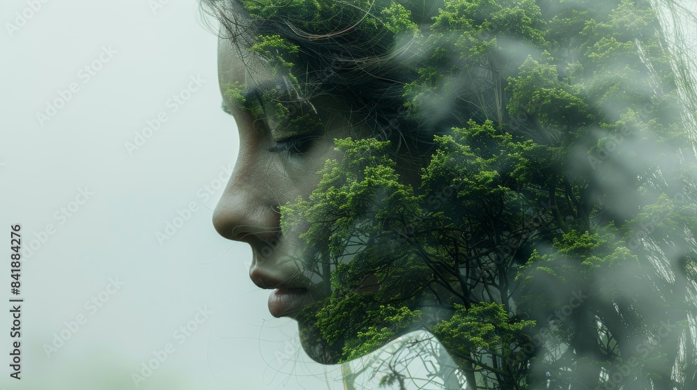 Serene Asparagus Double Exposure: Elegant Silhouette Blend in Lush Nature - Detailed Natural Habitat Overlay Serene Asparagus Double Exposure: Elegant Silhouette Blend in Lush Nature - Detailed Natural Habitat Overlay