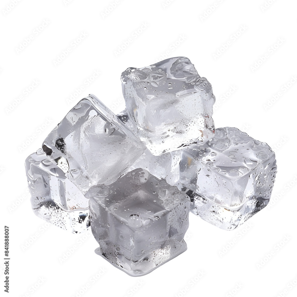 Obraz premium ice cubes isolated on white