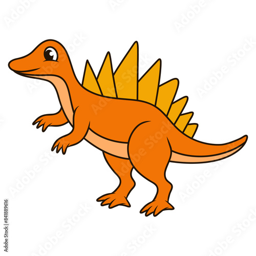 stegosaurus illustration. dinosaur animal