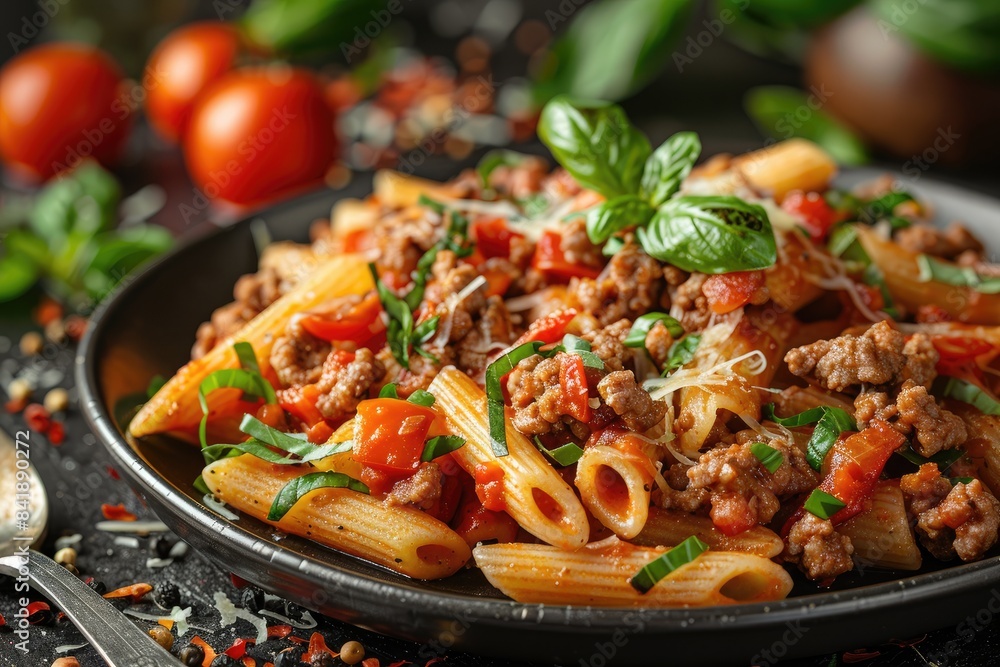 A plate of pasta food professional advertising food photography A plate of pasta food professional advertising food photography