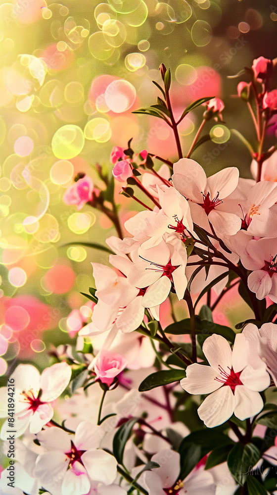 Fototapeta premium Vintage card with flower arrangement and copy space