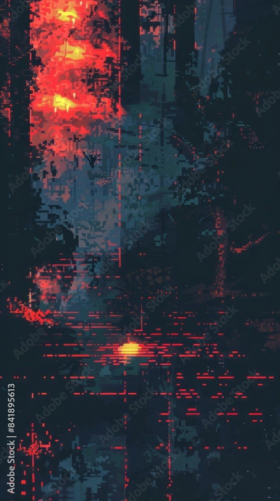 Obraz premium abstract pixel art background