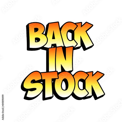 3D Back in store text poster art