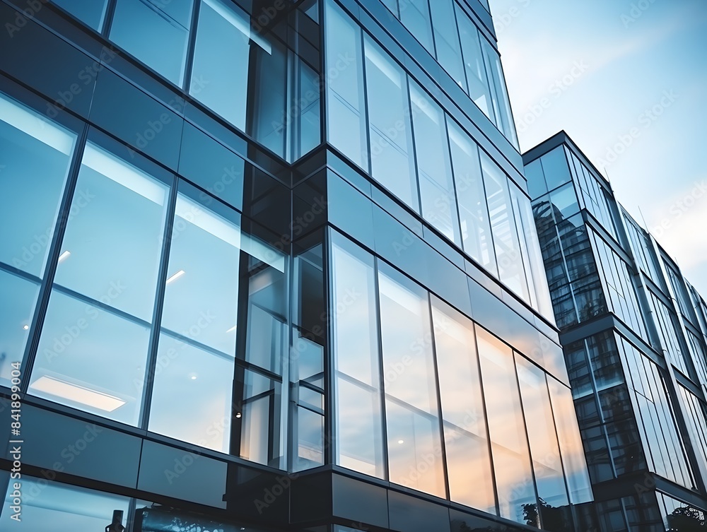 Majestic Modern Office Skyscraper with Striking Architectural Design and Reflective Glass Facade Majestic Modern Office Skyscraper with Striking Architectural Design and Reflective Glass Facade