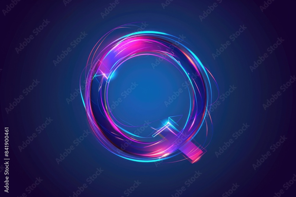 Abstract design featuring a blue and pink background with a circular shape Abstract design featuring a blue and pink background with a circular shape