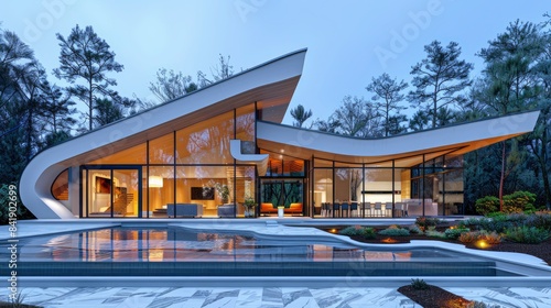 Wallpaper Mural  A contemporary house with a spiral staircase Torontodigital.ca