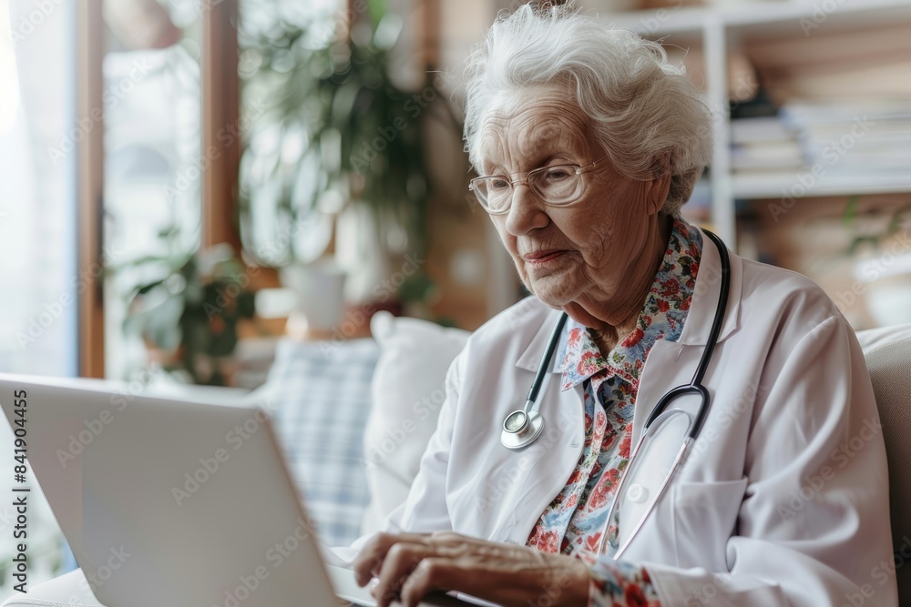 telemedicine, online doctor's appointment, modern technologies, A doctor is seeing a patient using a laptop telemedicine, online doctor's appointment, modern technologies, A doctor is seeing a patient using a laptop