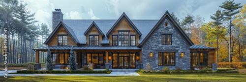  A historic Tudor-style home with timber framing