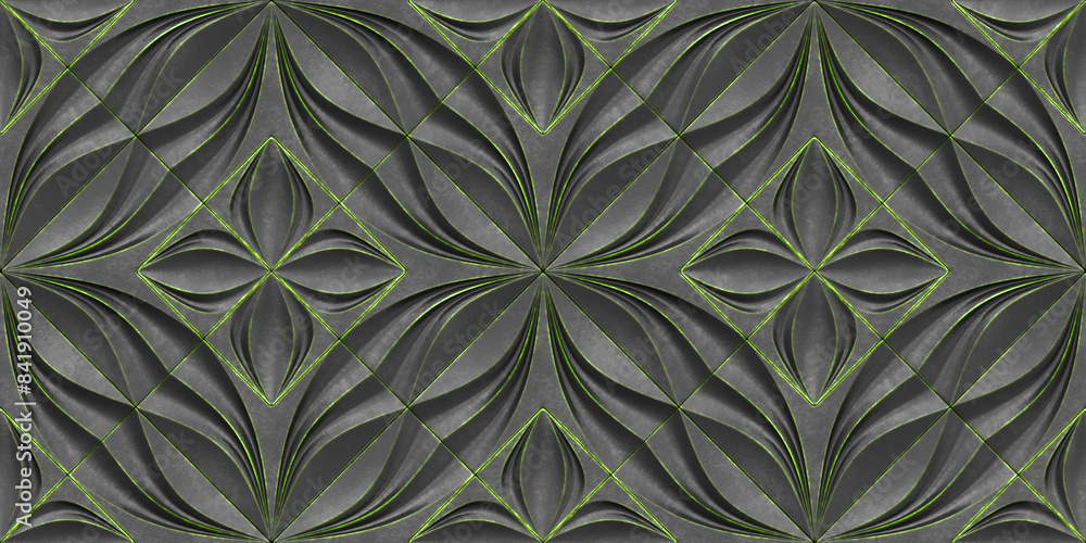 Symmetrical heart-shaped flower pattern in 3D design Symmetrical heart-shaped flower pattern in 3D design