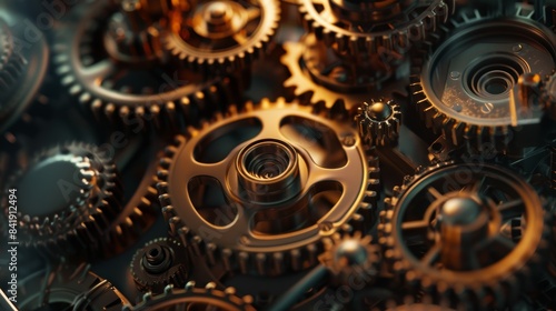 Wallpaper Mural various gears in action Torontodigital.ca