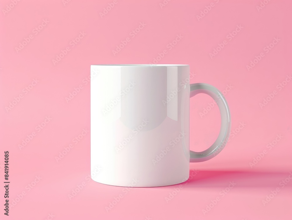 Product mockup of a coffee mug on a solid color background, with room for branding or text Product mockup of a coffee mug on a solid color background, with room for branding or text