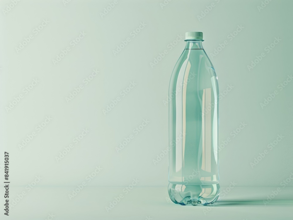 Product mockup of a water bottle on a solid color background, with space for logos or text Product mockup of a water bottle on a solid color background, with space for logos or text