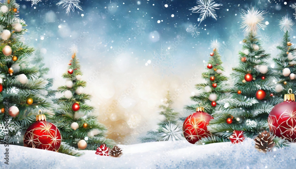christmas tree on snow christmas tree on snow