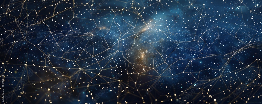 Abstract background with stars and lines forming a network of connections Abstract background with stars and lines forming a network of connections