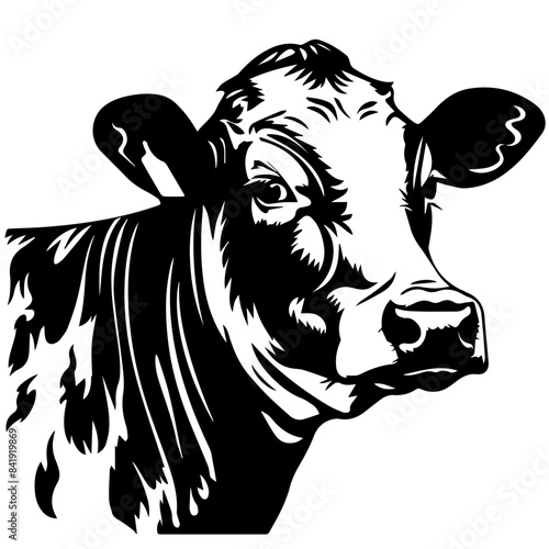 Vector Image of a Cow's Face
