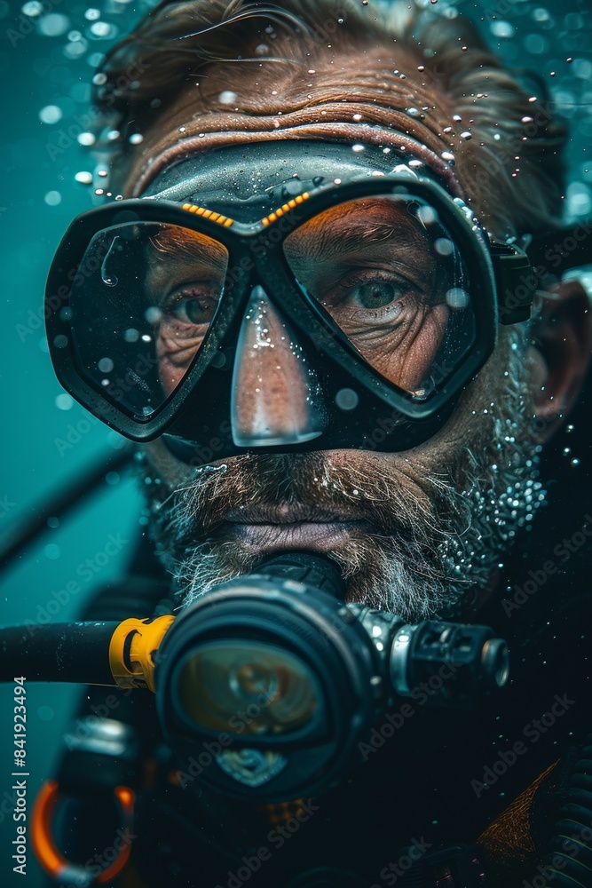 Male diver underwater Male diver underwater