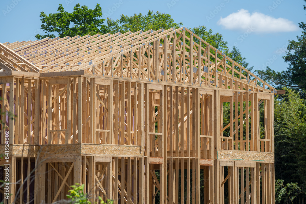 rafters and frame of a new house