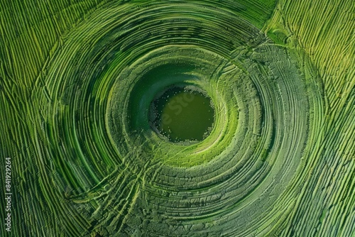 Circles on an agricultural field