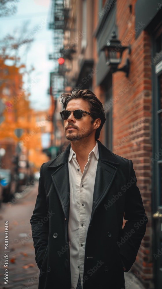Stylish modern man in urban setting Generative AI image Stylish modern man in urban setting Generative AI image