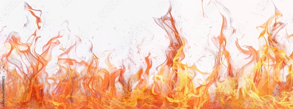 colorful fire flames from the bottom of the image on white background colorful fire flames from the bottom of the image on white background